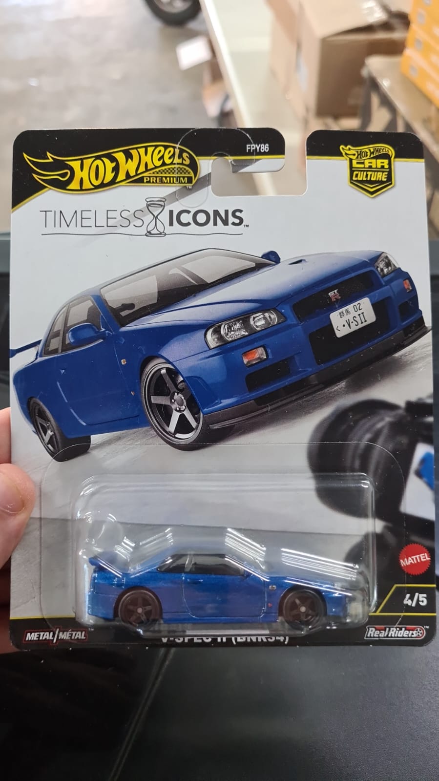 Miniatura Hot Wheels Skyline R34 Timeless Icons, código 5