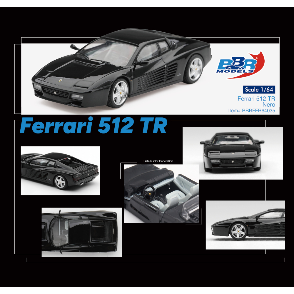 BBR Models Ferrari 512 TR Nero — imagem principal