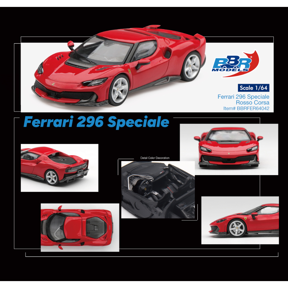 BBR Models Ferrari 296 Speciale Rosso Corsa — imagem principal