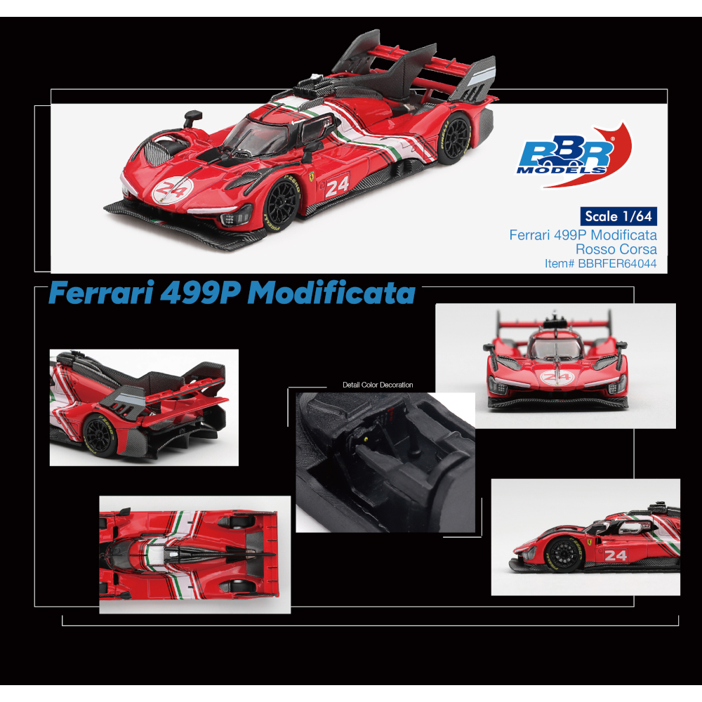 BBR Models Ferrari 499P Modificata Rosso Corsa — imagem principal