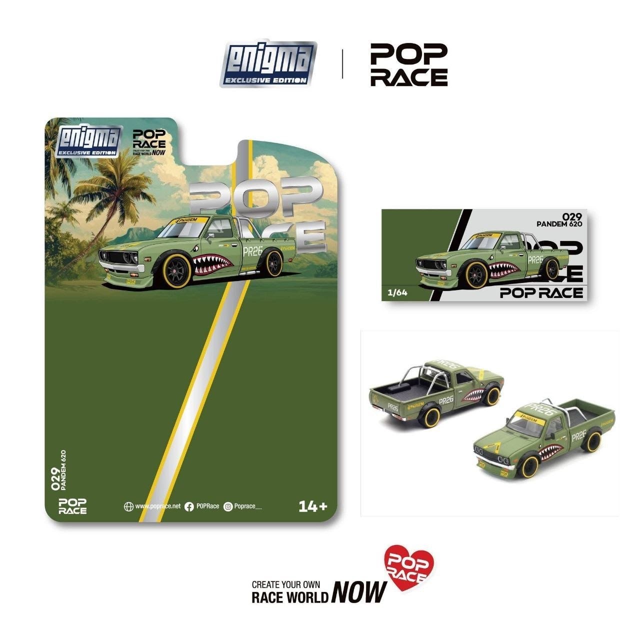 Pop Race PANDEM DATSUN 610 - FIGHTER GREEN — imagem principal