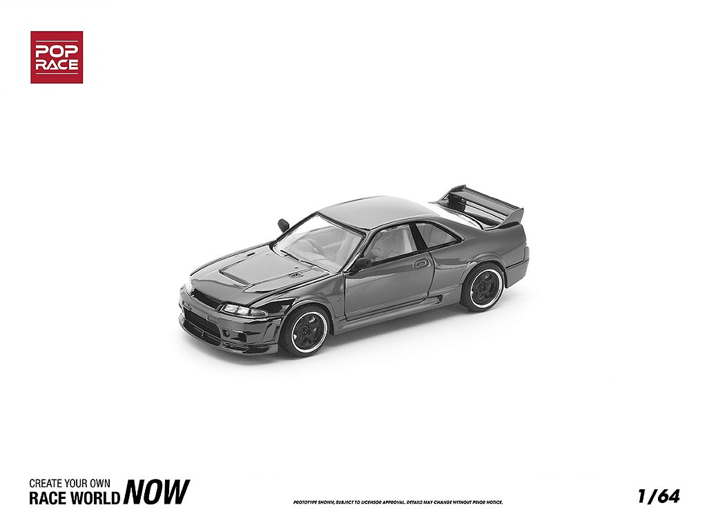 Miniatura Pop Race Skyline GT-R R33 Dark Chrome, código PRDC003