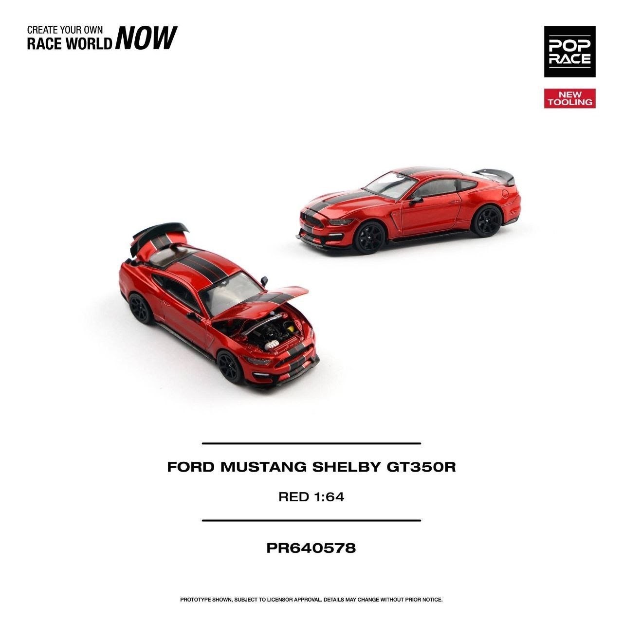 Pop Race FORD MUSTANG SHELBY GT350R RACE RED — imagem principal
