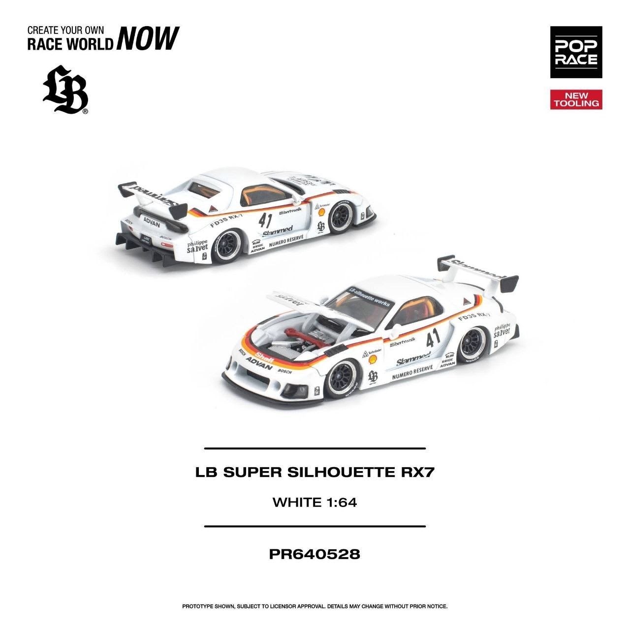 Pop Race LB SUPER SILHOUETTE RX7 (FD3S) WHITE — imagem principal