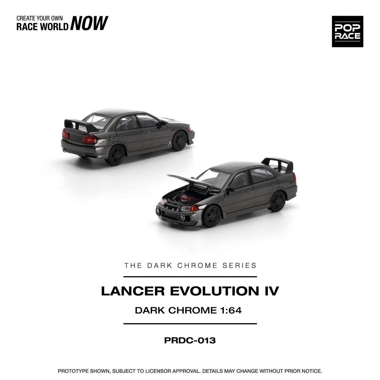 Pop Race LANCER EVOLUTION IV - DARK CHROME — imagem principal