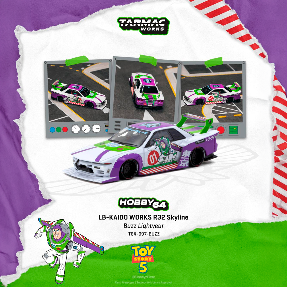 Tarmac Works LB-KAIDO WORKS R32 Skyline Buzz Lightyear — imagem principal
