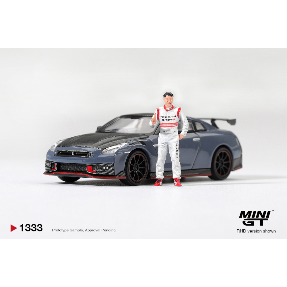 Mini GT Nissan GT-R Nismo 2024 Tsukuba Production Car Lap Record W / Matsuda Figure Tsugio Matsuda Collection — imagem principal
