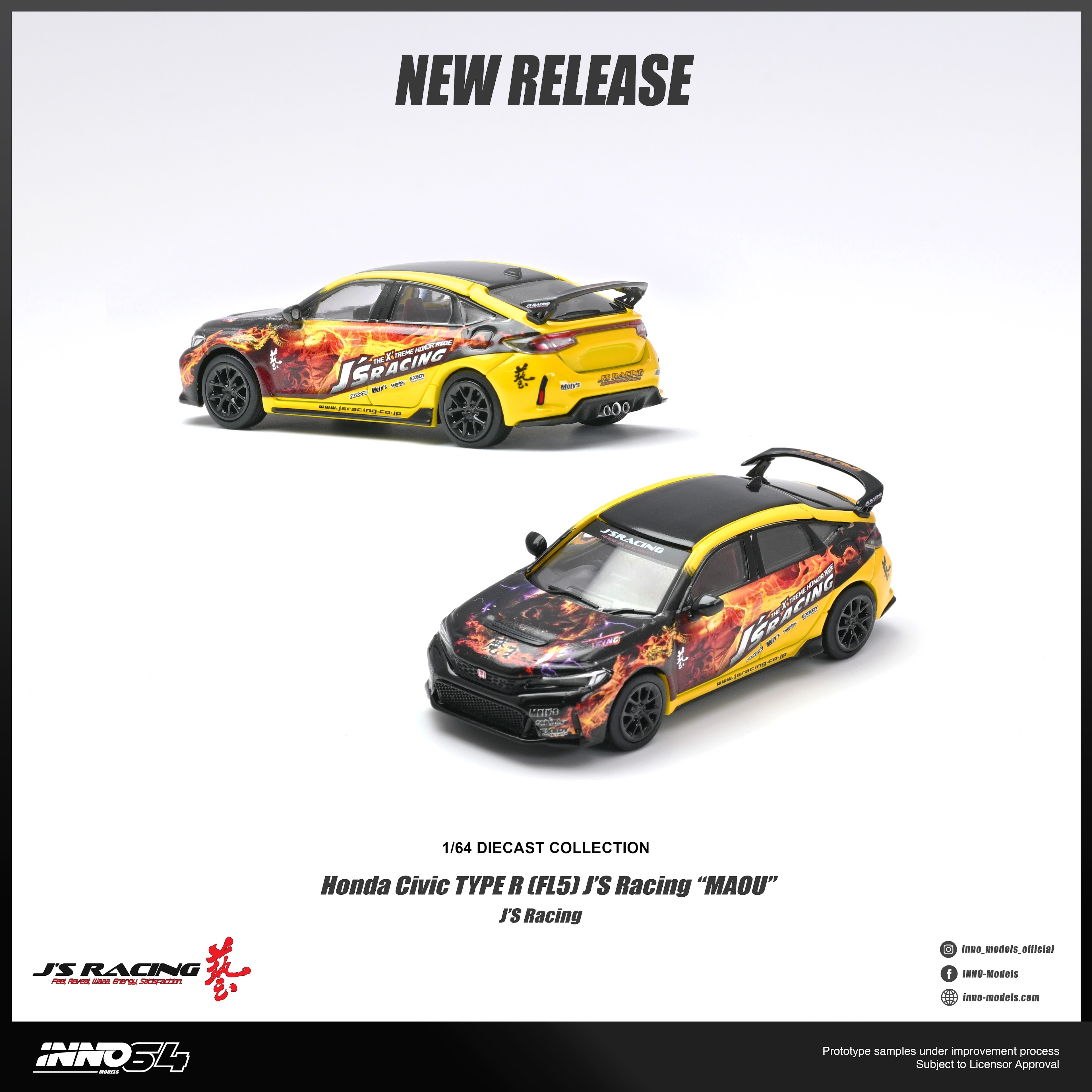 INNO64 HONDA CIVIC TYPE R (FL5) J'S RACING "MAOU" — imagem principal
