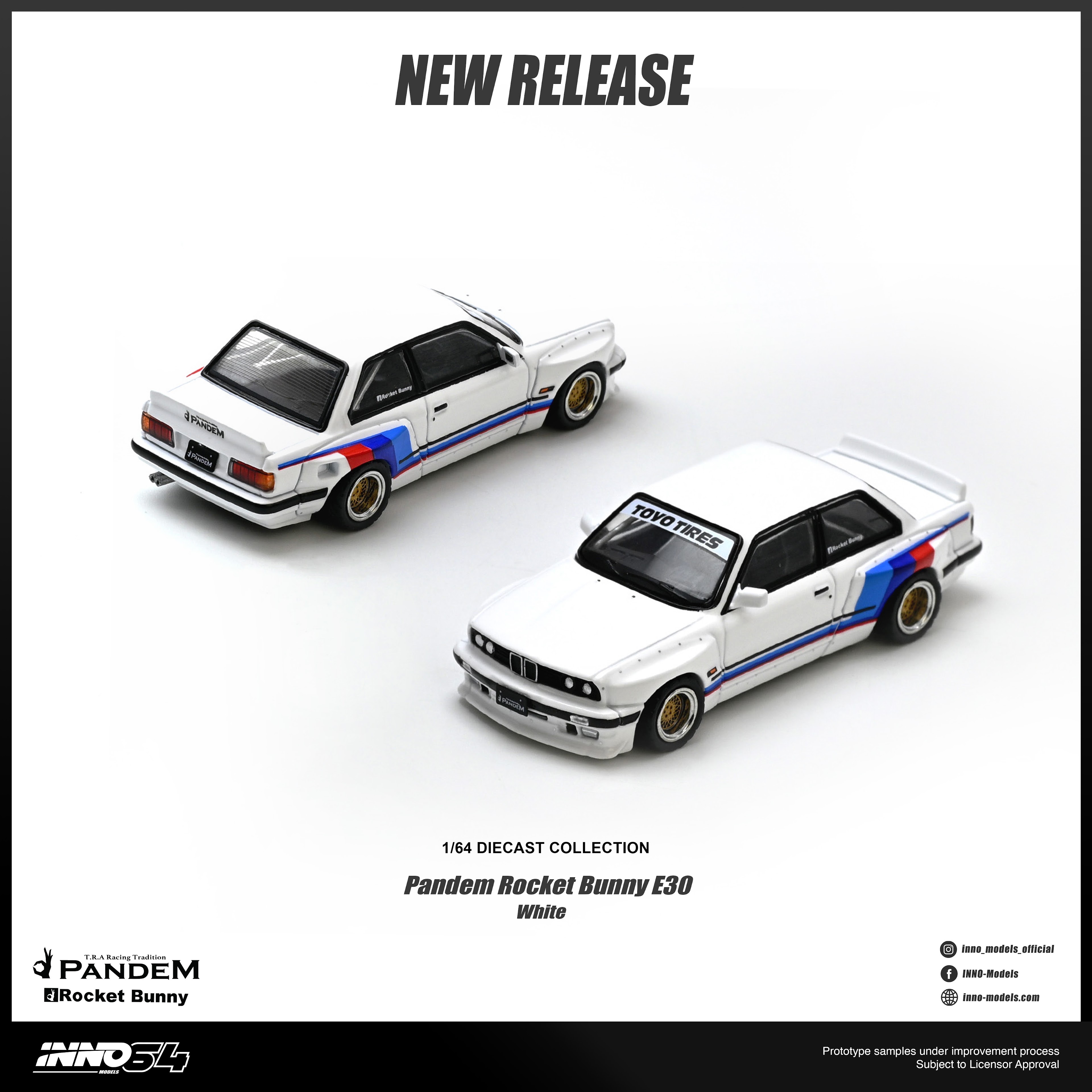 INNO64 PANDEM ROCKET BUNNY E30 White — imagem principal