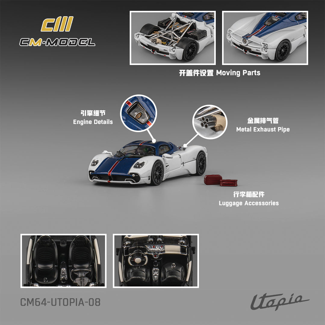 CM Model Pagani Utopia - Branco Azul — imagem principal