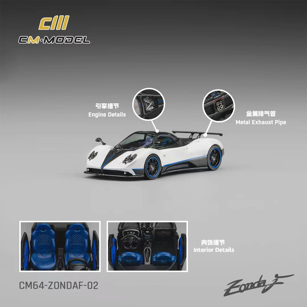 CM Model Pagani Zonda F - Branco Azul — imagem principal