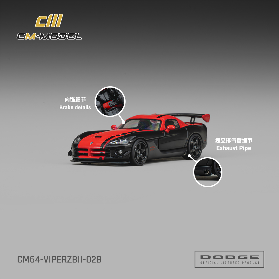 CM Model Dodge Viper ACR(ZBII) - Preto/Vermelho — imagem principal