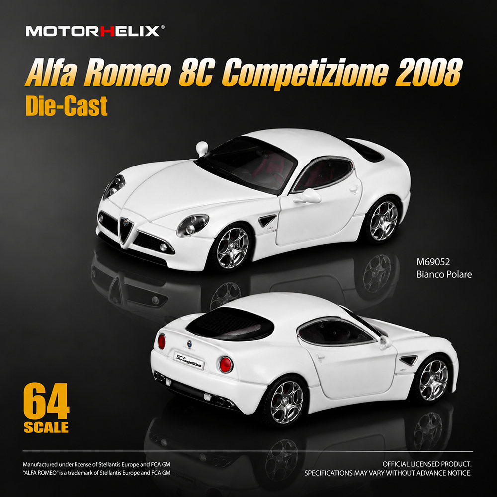 Motorhelix Alfa Romeo 8C Competizione 2008 Bianco Polare — imagem principal