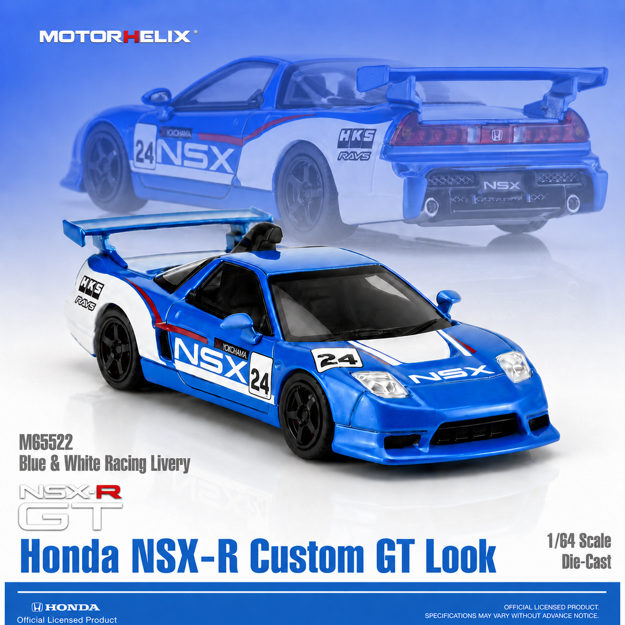 Motorhelix Honda NSX-R Custom GT Look Blue & White — imagem principal