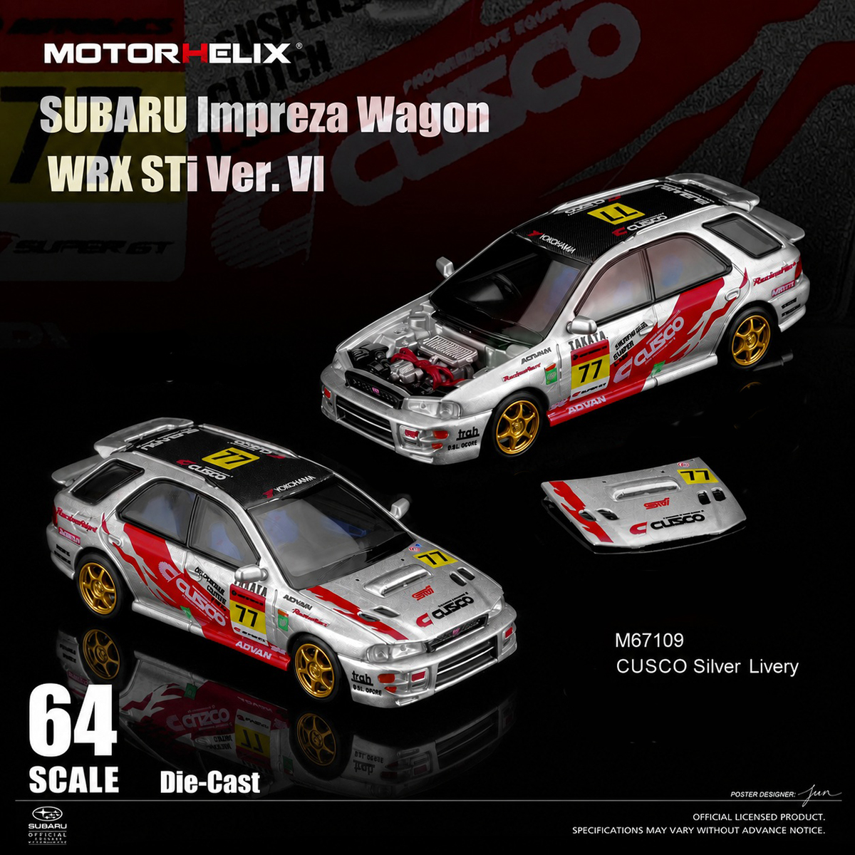 Motorhelix Subaru Impreza Wagon WRX Sti Ver. VI CUSCO Silver — imagem principal