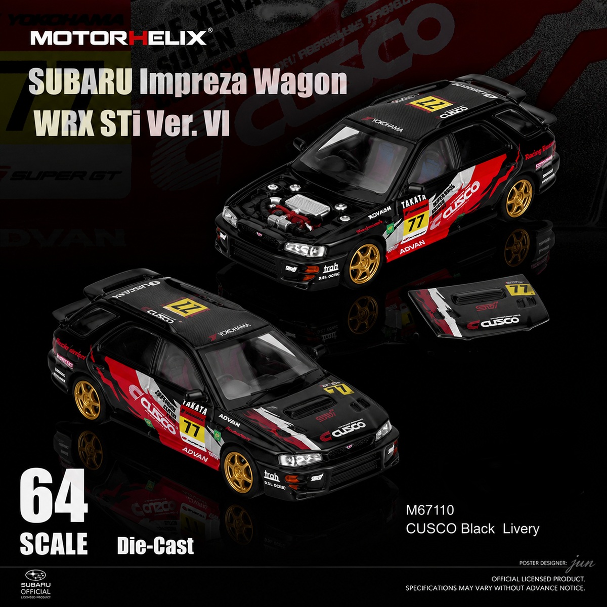 Motorhelix Subaru Impreza Wagon WRX Sti Ver. VI CUSCO Black — imagem principal