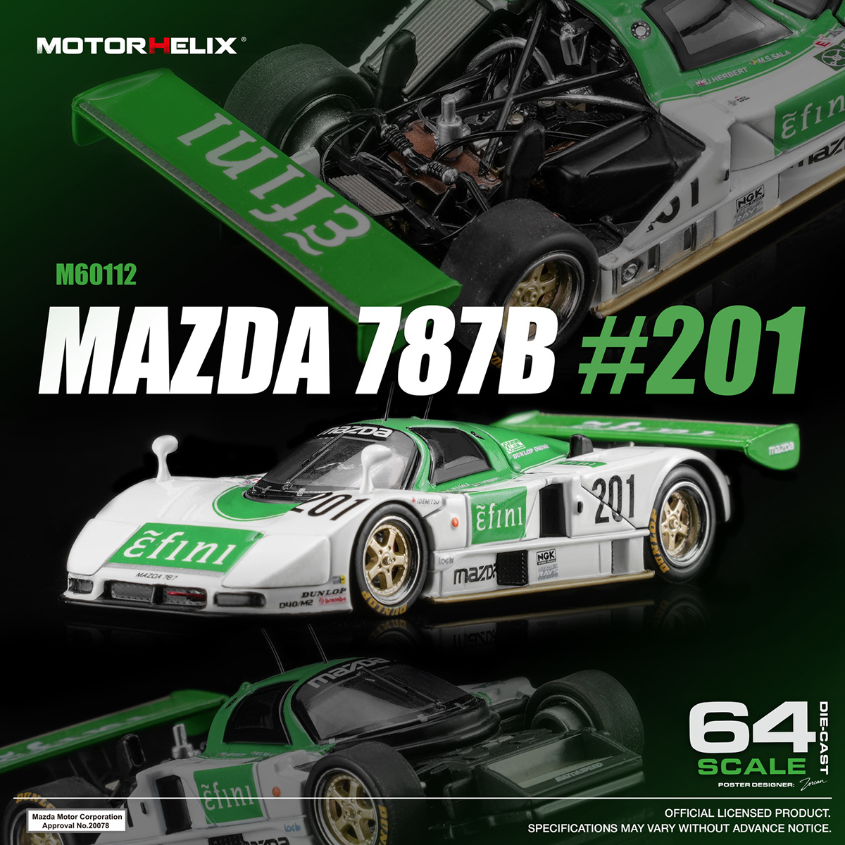 Motorhelix Mazda 787B #201 Ēfini Livery — imagem principal