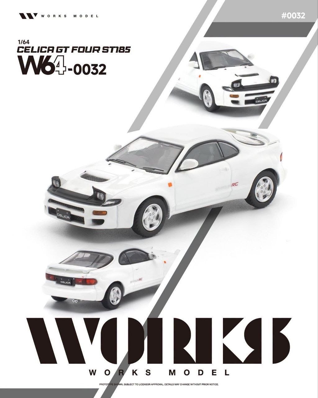 Works Model TOYOTA CELICA GT-FOUR ST185 WHITE — imagem principal