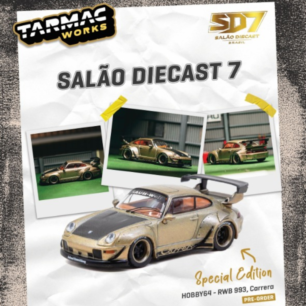 Tarmac Works Tarmac Works Hobby64 - RWB 993 Carrera - Salão DieCast 7 Brasil Special Edition — imagem principal