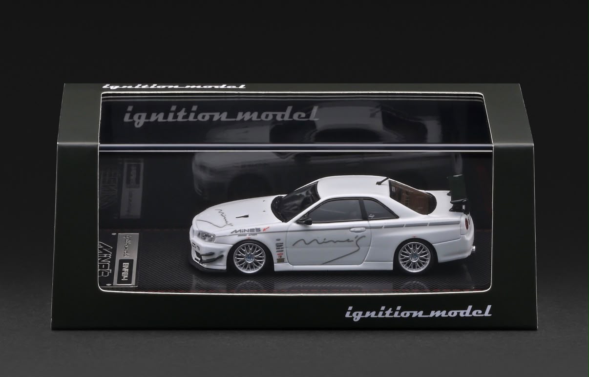 Ignition Model Nissan Skyline GT-R Mine's (R34) White — imagem principal