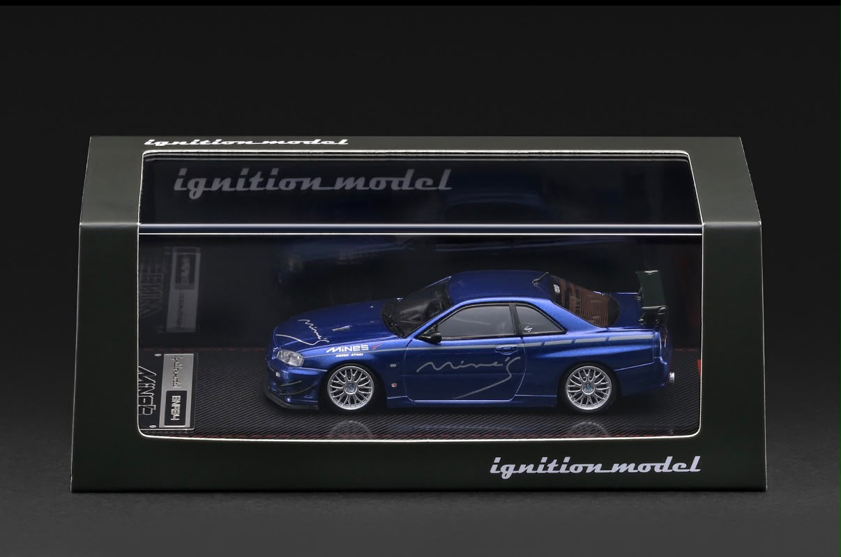 Ignition Model Nissan Skyline GT-R Mine's (R34) Blue Metallic — imagem principal