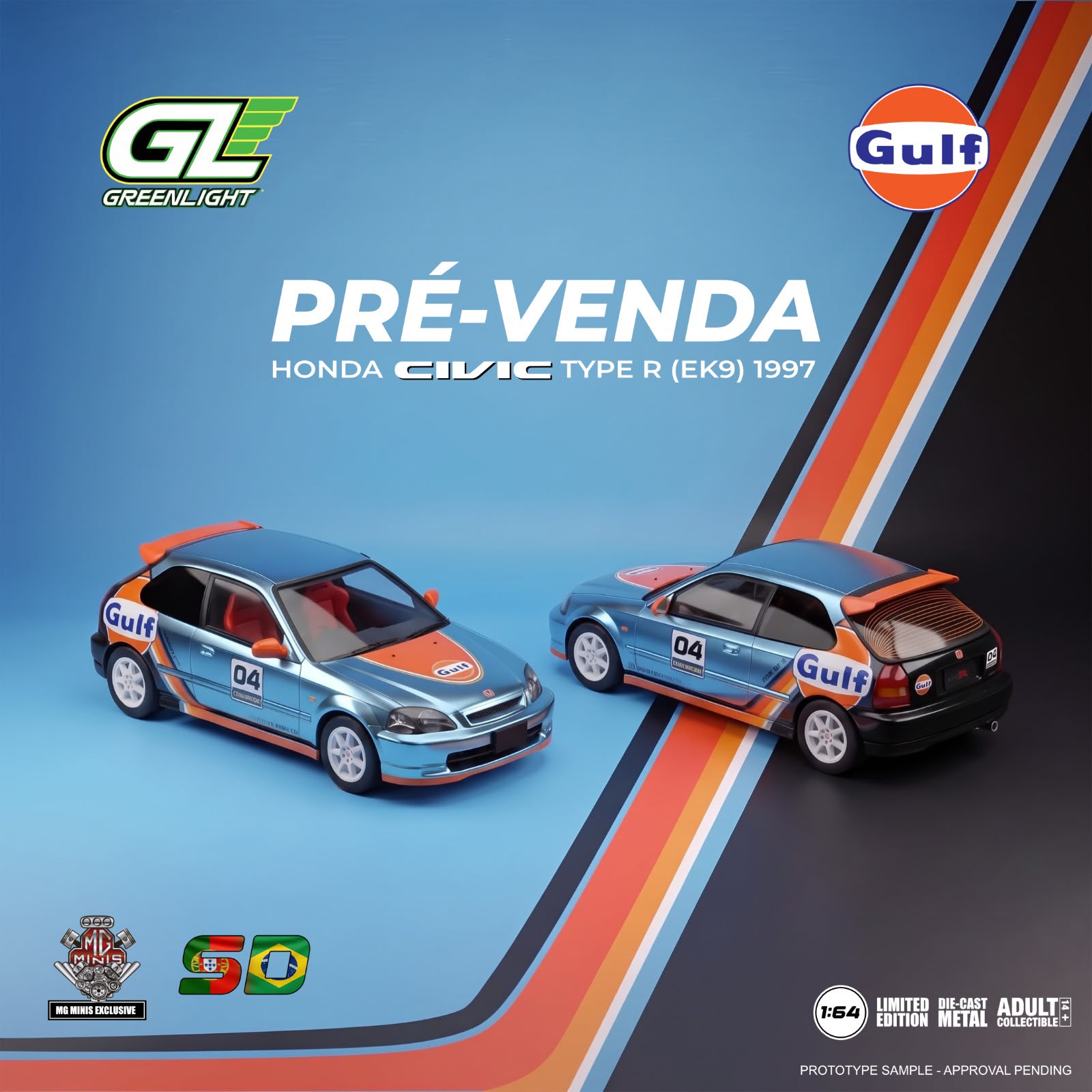 Greenlight HONDA CIVIC TYPE R (EK9) 1997 — imagem principal