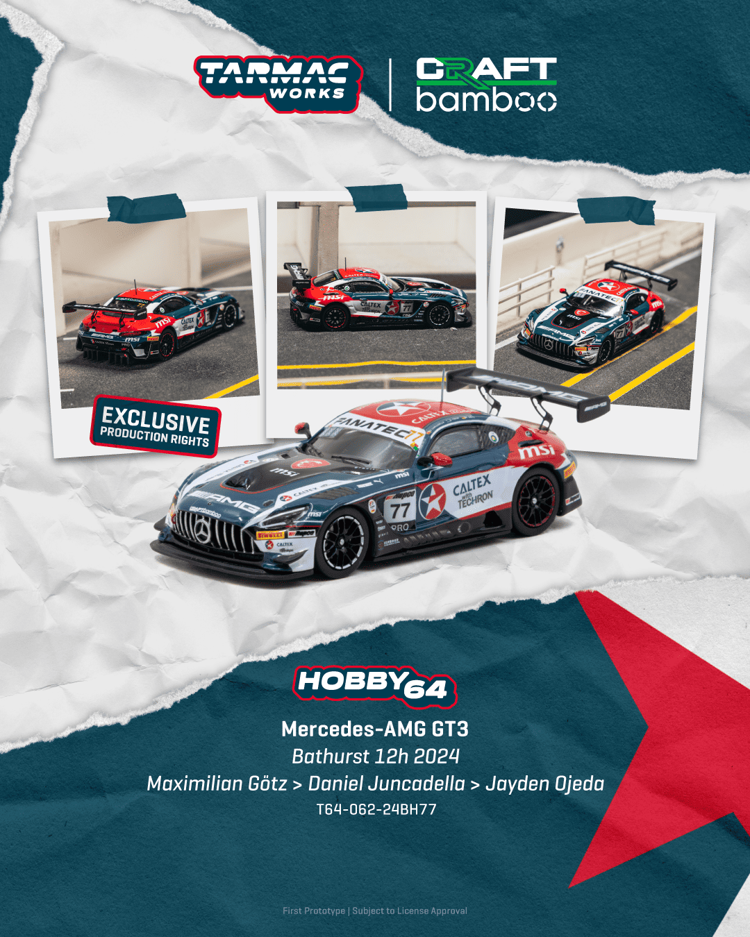 Tarmac Works Mercedes-AMG GT3 Bathurst 12h 2024 Maximilian Götz / Daniel Juncadella / Jayden Ojeda — imagem principal
