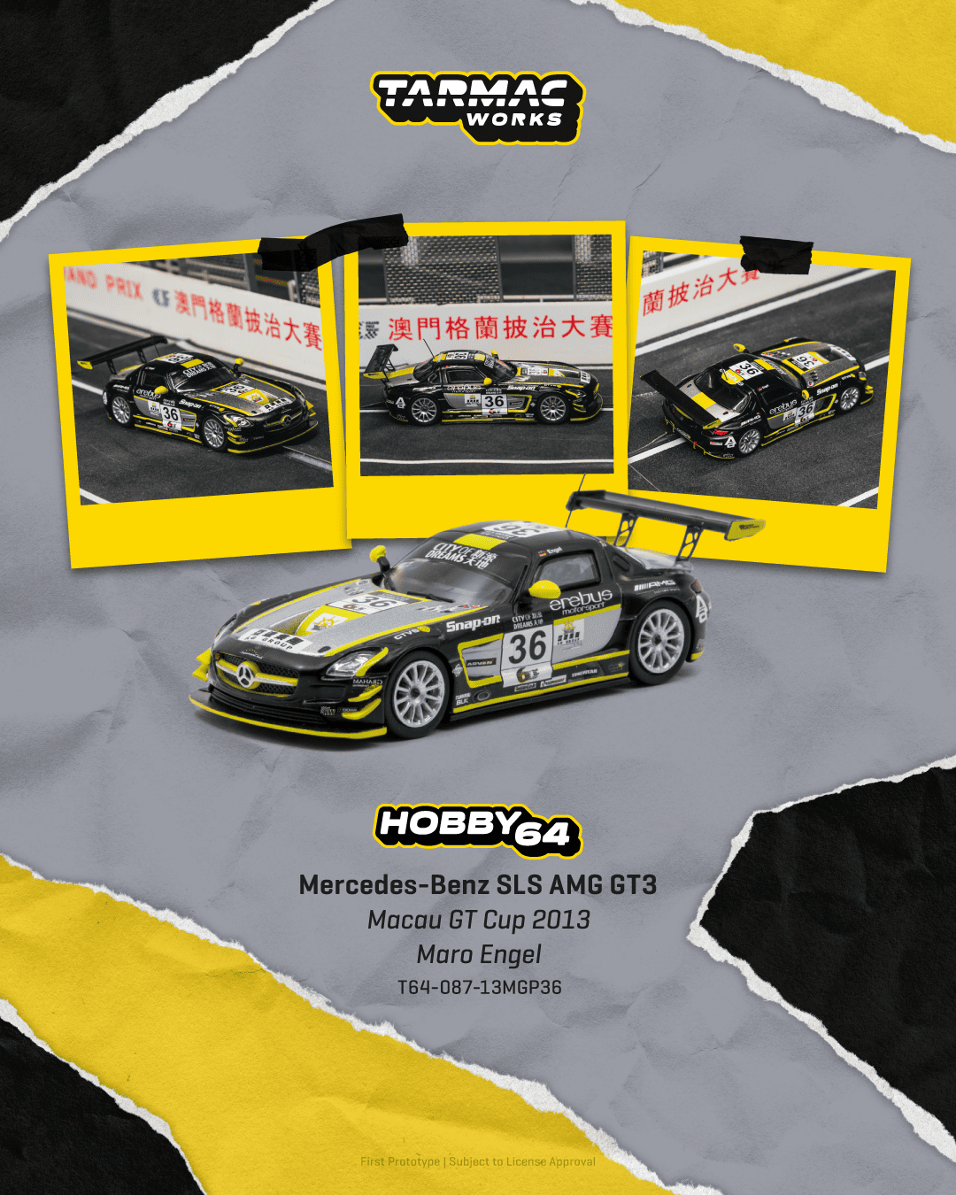 Tarmac Works Mercedes-Benz SLS AMG GT3 Macau GT Cup 2013 Maro Engel — imagem principal