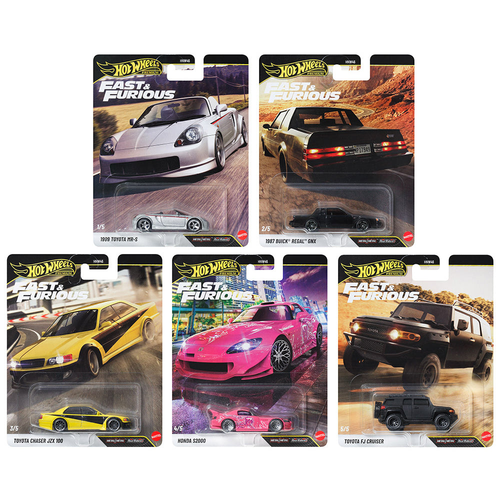 Hot Wheels Hot Wheels Premium 1:64 Fast and Furious 25th Anniversary Case S Set of 5 — imagem principal