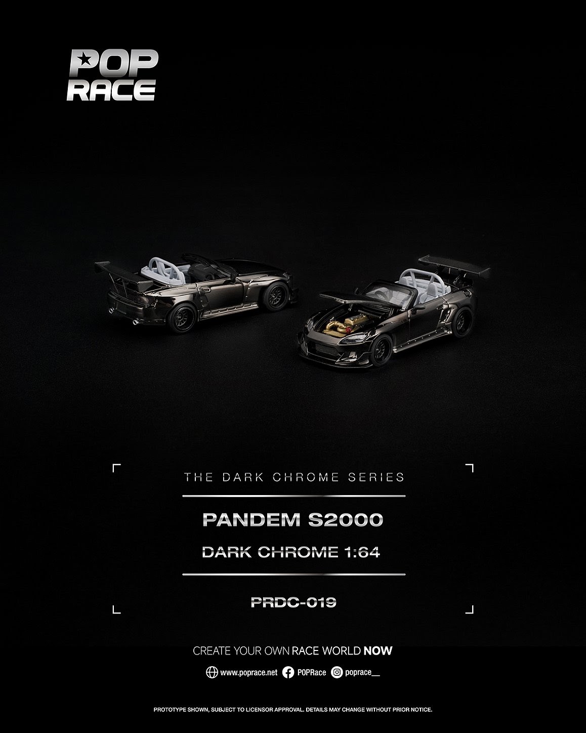 Pop Race PANDEM S2000 DARK CHROME — imagem principal