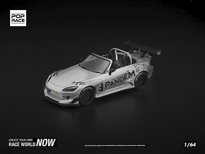 Pop Race Honda S2000 Pandem Body Kit Prata — imagem principal